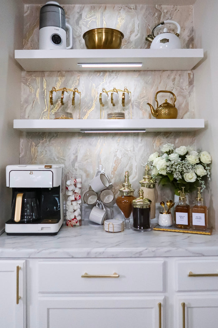 DIY Ikea, Walmart and Amazon Coffee Bar 