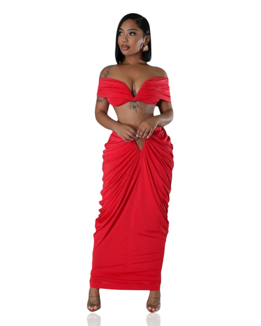 Ethereal Elegance Maxi Skirt Set
