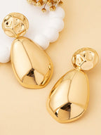 1 Pair Women's Fashion Metal Geometric Stud Earrings, Bohemian Style, Suitable For Daily And Vacation