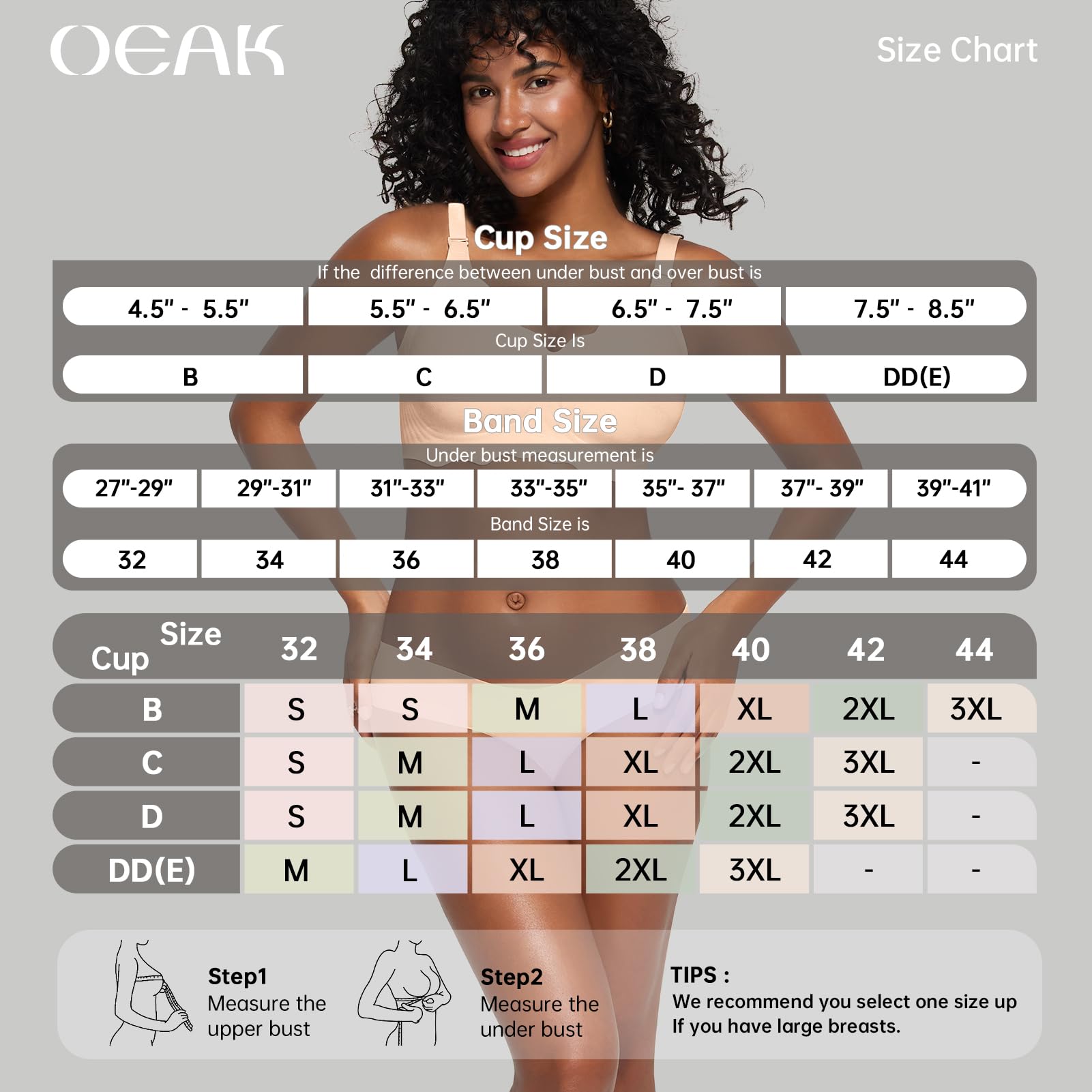 OEAK Scalloped Push Up Buttery Soft Tshirt Bra