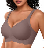 OEAK Scalloped Push Up Buttery Soft Tshirt Bra
