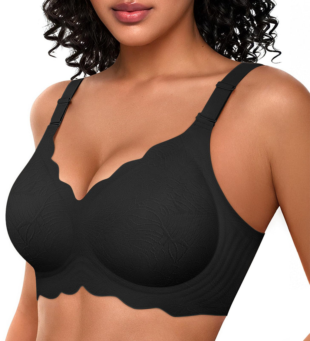 OEAK Scalloped Push Up Buttery Soft Tshirt Bra