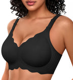 OEAK Scalloped Push Up Buttery Soft Tshirt Bra