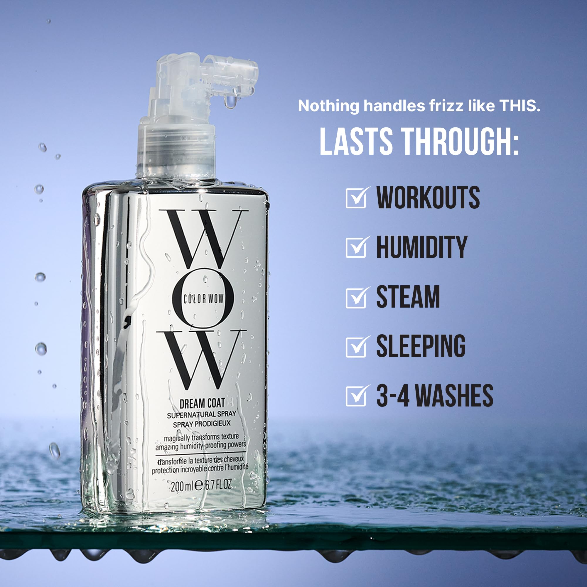 COLOR WOW Dream Coat Supernatural Spray – Keep Your Hair Frizz-Free and Shiny No Matter the Weather with Award-Winning Anti-Humidity Treatment