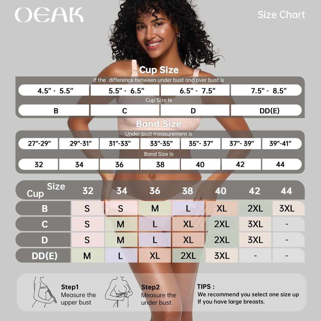 OEAK Scalloped Push Up Buttery Soft Tshirt Bra