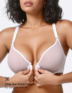 Mesh Front Closure Plunge Bra