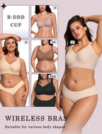 OEAK Womens Wireless Jelly Bra