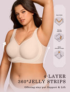 OEAK Womens Wireless Jelly Bra