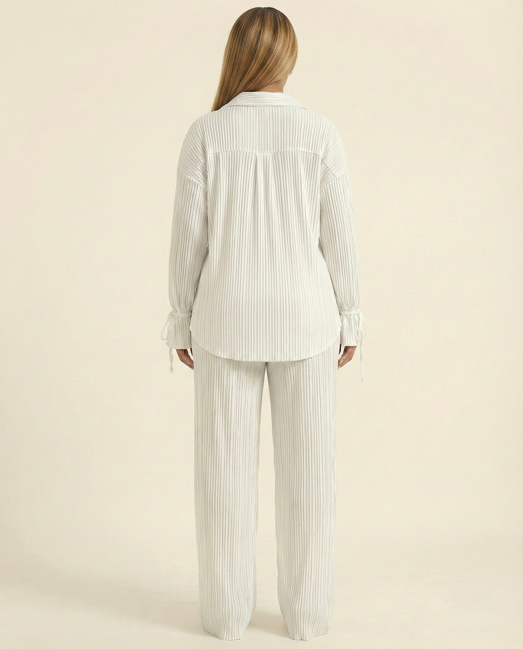 Button Up Long Sleeve Top and Pants Set