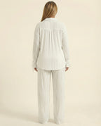 Button Up Long Sleeve Top and Pants Set