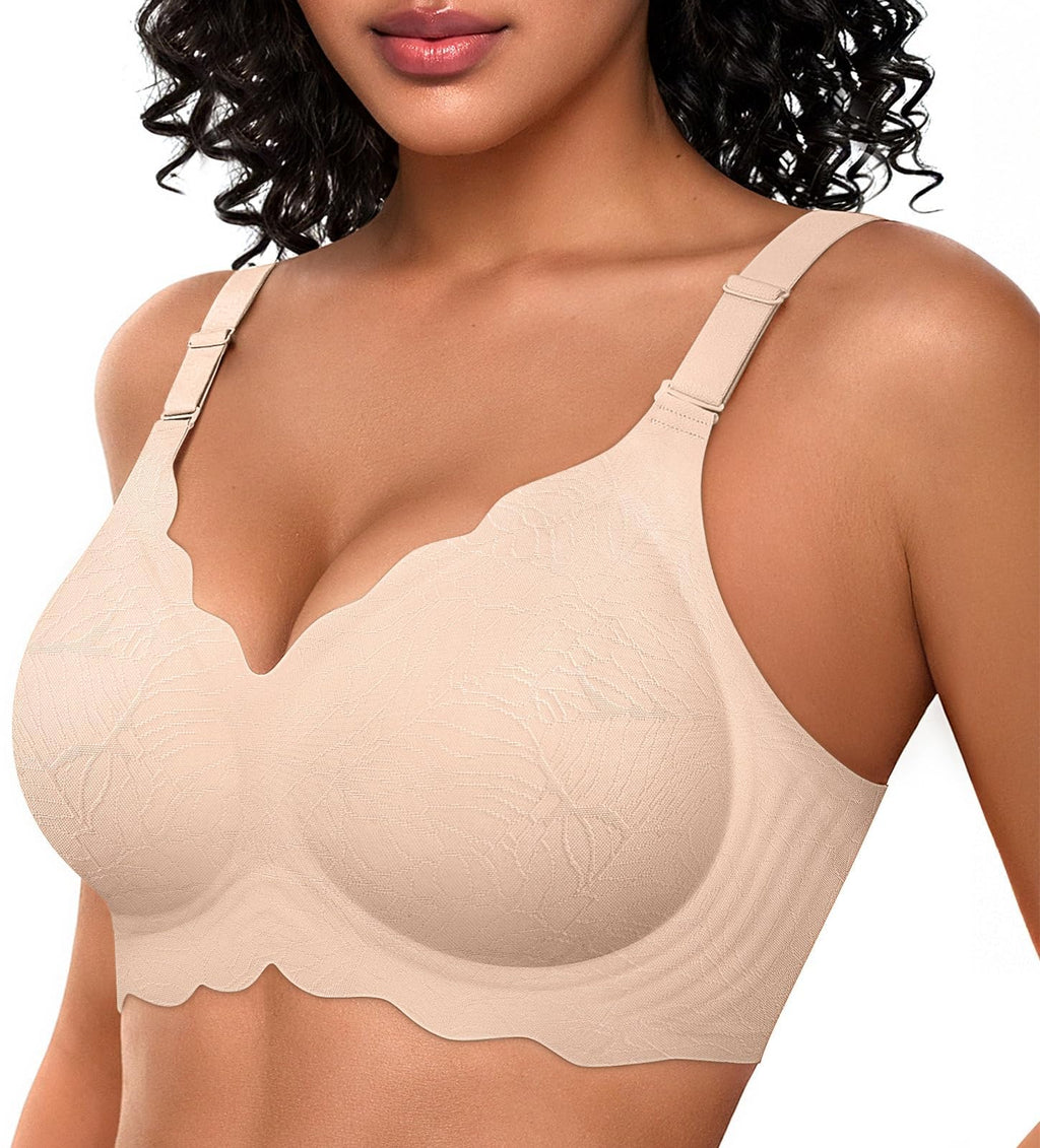 OEAK Scalloped Push Up Buttery Soft Tshirt Bra