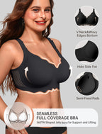 OEAK Scalloped Push Up Buttery Soft Tshirt Bra