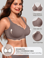 OEAK Scalloped Push Up Buttery Soft Tshirt Bra