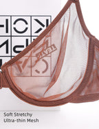 Mesh Front Closure Plunge Bra