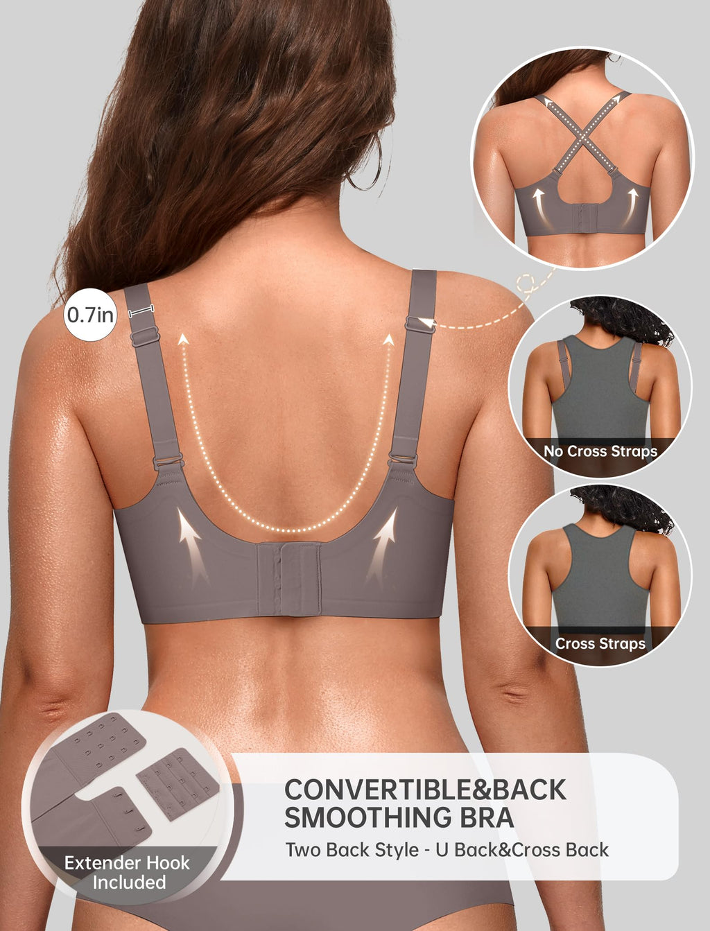 OEAK Scalloped Push Up Buttery Soft Tshirt Bra