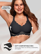 OEAK Scalloped Push Up Buttery Soft Tshirt Bra