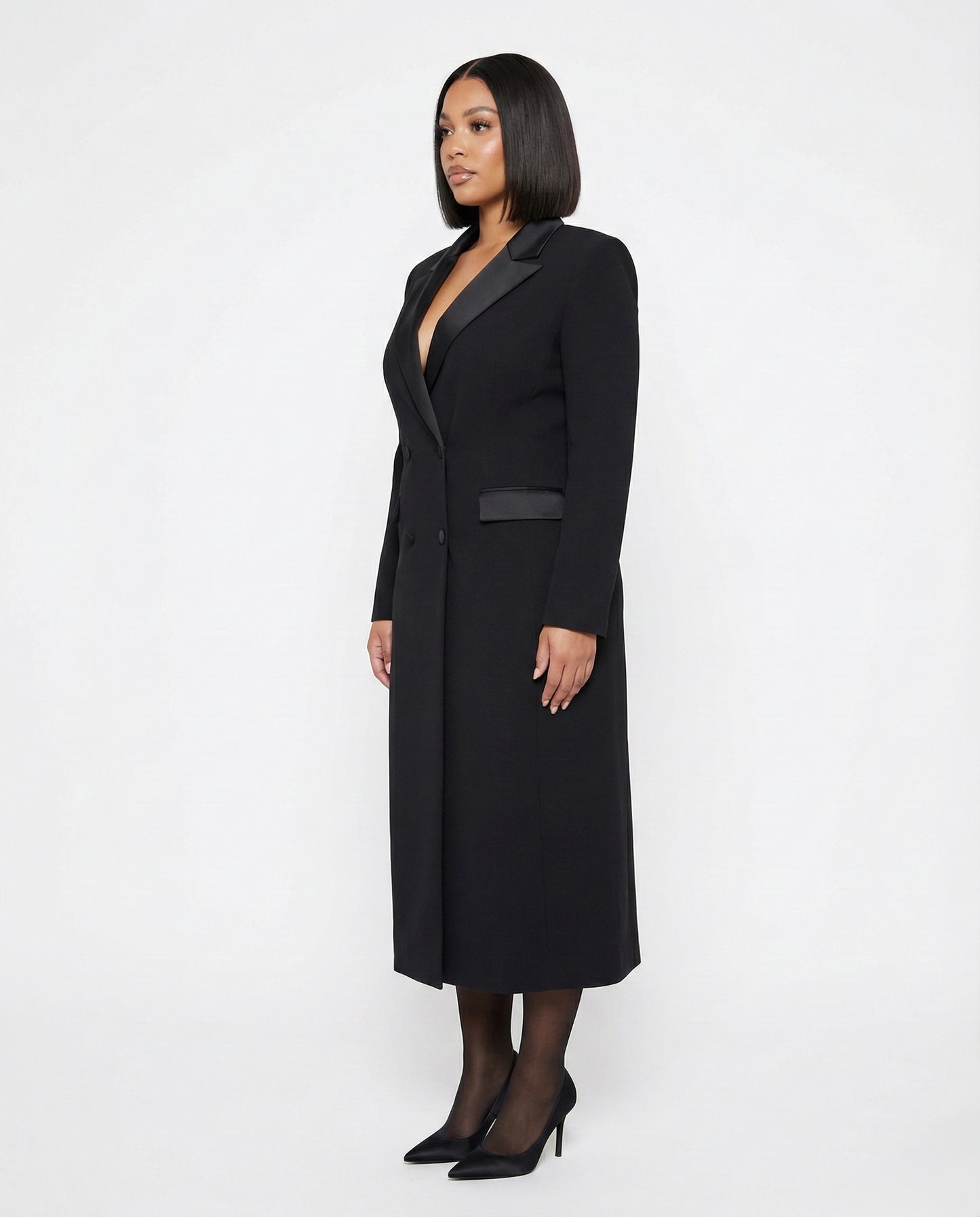Power Move Blazer Coat Dress