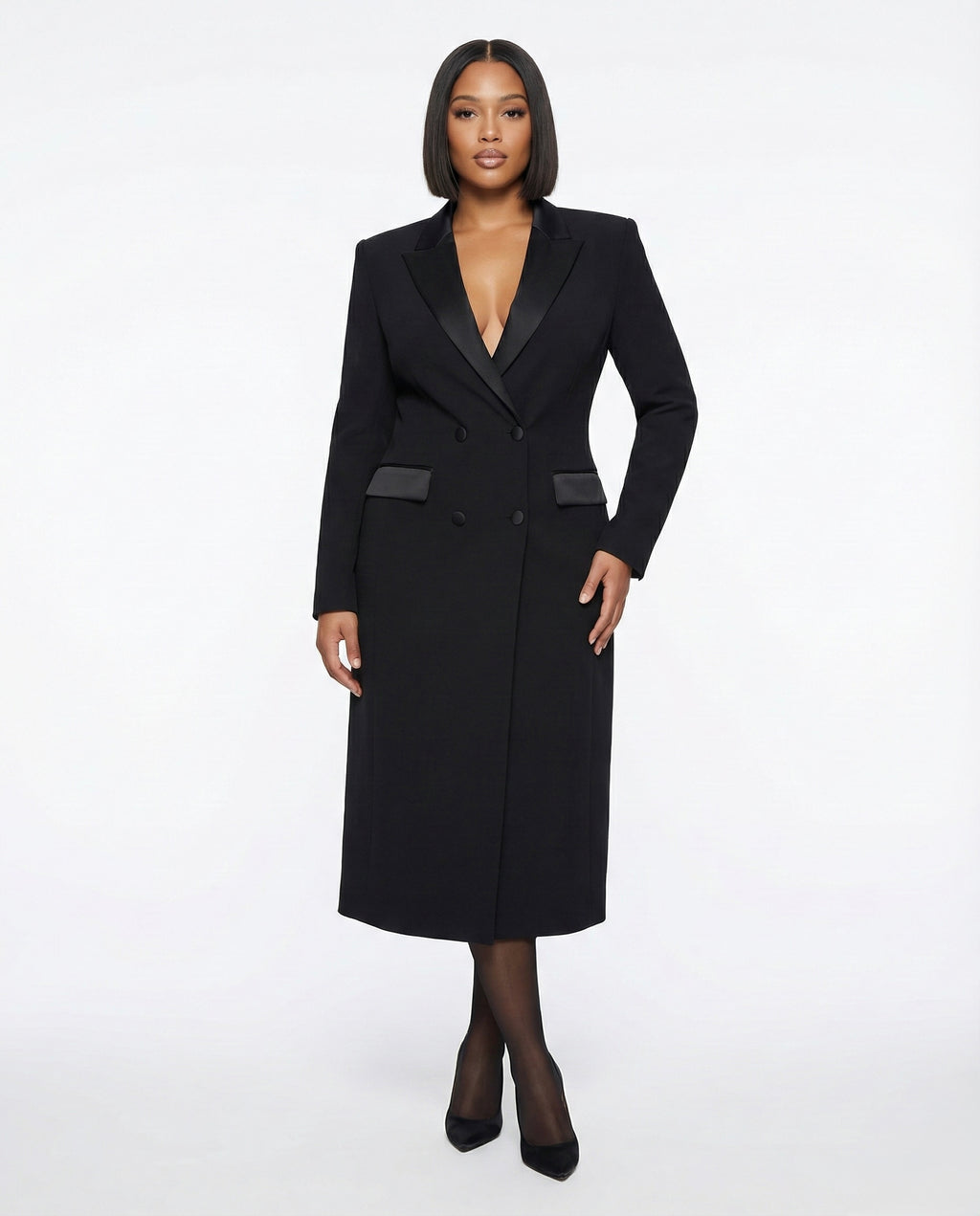 Power Move Blazer Coat Dress