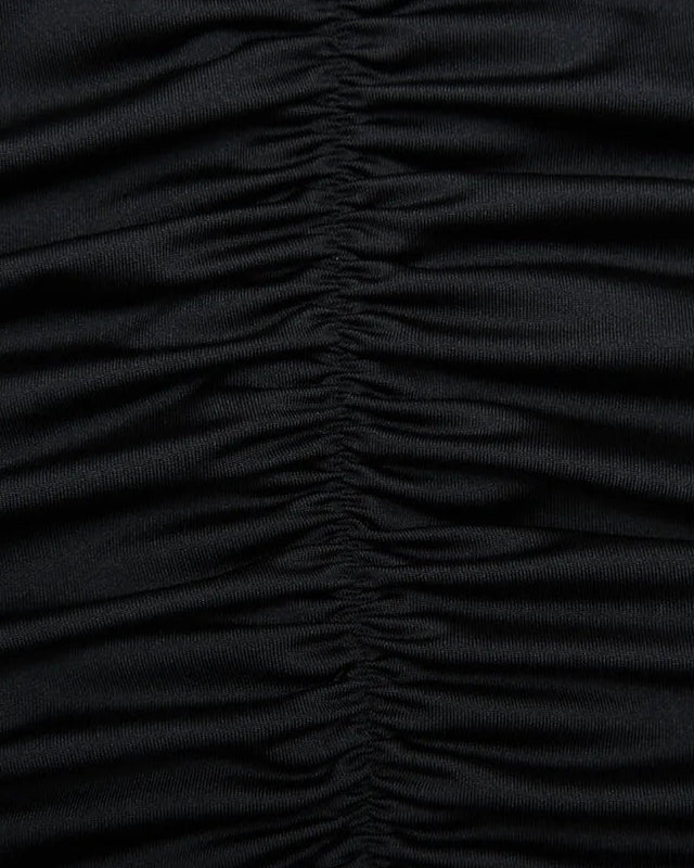 Inclined Shoulder Long Sleeve Sexy Stretch Mini Dress
