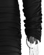 Inclined Shoulder Long Sleeve Sexy Stretch Mini Dress